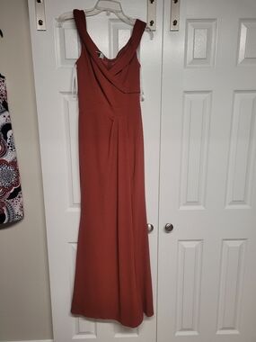 Celebrate DB Studio Full Length Rust Colored Dress Size 4